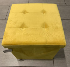 Brushed Velvet Storage Ottoman Seat With Lid