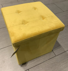 Brushed Velvet Storage Ottoman Seat With Lid