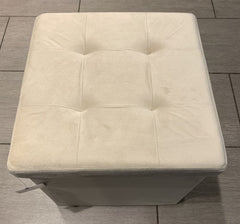 Brushed Velvet Storage Ottoman Seat With Lid