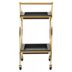 Cardoba Two Tier Black Serving Trolley Home Luxe Interior