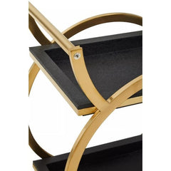 Cardoba Two Tier Black Serving Trolley Home Luxe Interior
