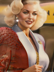 Chanel Lady Fashion Bag Wall Art White Step Frame 55Cm X 65Cm