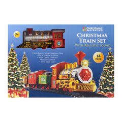 Christmas Train With 3 Carriages Battery Operated