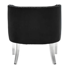 Clarence Black Curved Chair