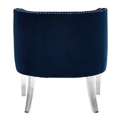 Clarence Blue Curved Chair