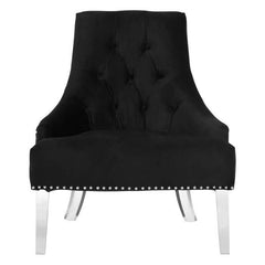 Clarence Button Tufted Black Chair Home Luxe Interior
