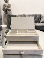 Cream Wedding Jewellery Box With Quote