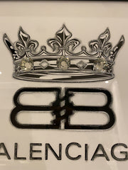 Crown Balenciaga Black Crystal Wall Art Mirror Frame