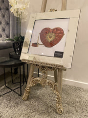 D&G Red Heart Fashion Handbag Wall Art Mirror Frame