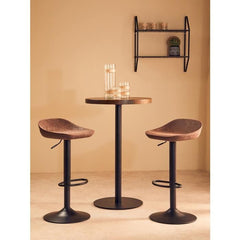 Dalston Set Of Two Mocha Bar Stools Home Luxe Interior