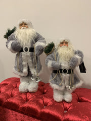 Decorative Plush Santa Grey & White 60cm