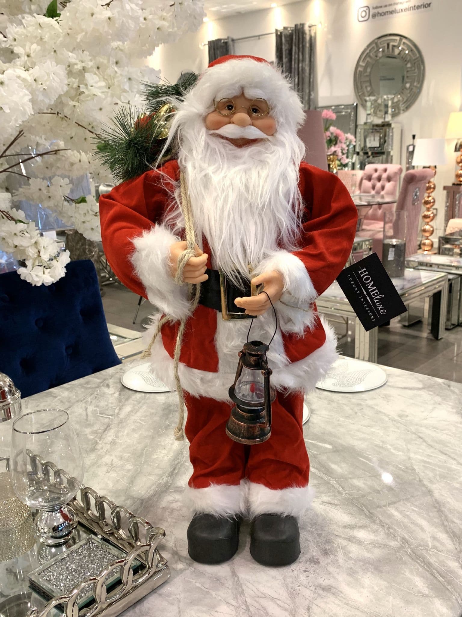 Decorative Plush Santa Red & White - Choice Of 3 Sizes