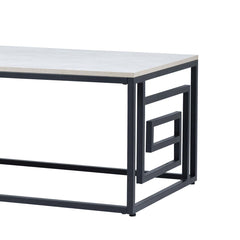 Devon Grecian Design Black and Grey Coffee Table