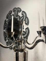Diamante Silver 5 Arm Candelabra 90Cm