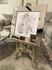 Dior Hatbox Floral Wall Art Mirror Frame