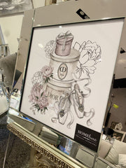 Dior Hatbox Floral Wall Art Mirror Frame
