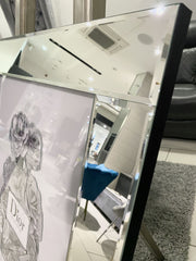 Dior Rose Grey Design Perfume Bottle Wall Art Mirror Frame