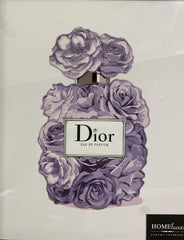 Dior Rose Lilac Design Perfume Bottle Wall Art Mirror Frame