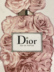 Dior Rose Pink Design Perfume Bottle Wall Art Mirror Frame