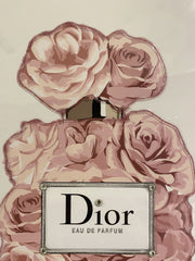 Dior Rose Pink Design Perfume Bottle Wall Art Mirror Frame
