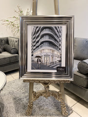 Dior Shopfront Wall Art Chrome Frame