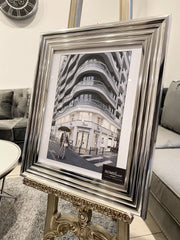 Dior Shopfront Wall Art Chrome Frame