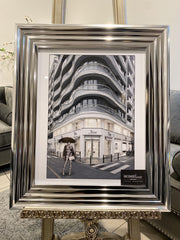 Dior Shopfront Wall Art Chrome Frame