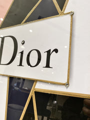 Dior With Geo Art Pink Wall Art Black Frame