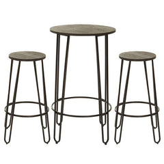 District 3Pc Bar Table and Stool Set Home Luxe Interior