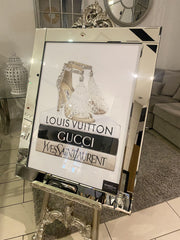 Feather Shoes Front Wall Art Mirror Frame 90Cm X 70Cm