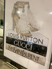 Feather Shoes Front Wall Art Mirror Frame 90Cm X 70Cm