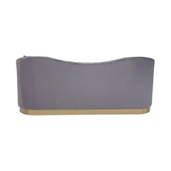 Franza 3 Seater Pleated Grey Velvet Sofa