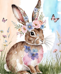 French Velvet Bramble, the rabbit in Pastels - Home Luxe Interior