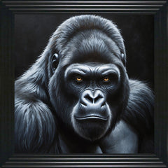 French Velvet Majestic gorilla in solitude. - Home Luxe Interior