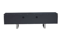 Genoa Hi Gloss Grey Media Unit - Home Luxe Interior