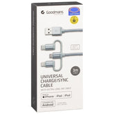 Goodmans 3-in-1 Charging & Sync Cable
