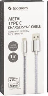 Goodmans USB Type C Metal Charge & Sync Cable