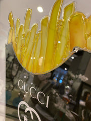 Gucci Black Fries Wall Art Mirror Frame 55Cm X 55Cm