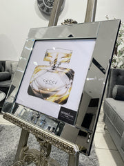 Gucci Gold Perfume Wall Art Mirror Frame