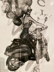 Gucci Moped Art Black & White 45Cm X 85Cm