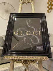 Gucci Snake Wall Art With Black Step Frame