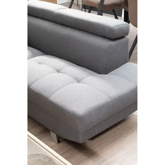 Hanover Grey Linen Corner Sofa