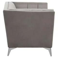 Hansa Grey Velvet Chair