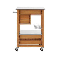 Harlow Bamboo Four Drawer Kitchen Trolley Home Luxe Interior