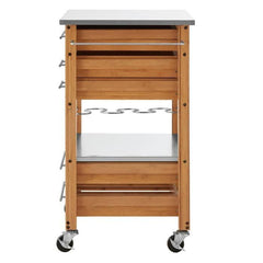 Harlow Bamboo Four Drawer Kitchen Trolley Home Luxe Interior
