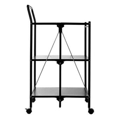 Harlow Black Rectangular Folding Kitchen Trolley Home Luxe Interior