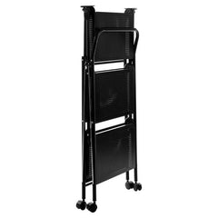 Harlow Black Rectangular Folding Kitchen Trolley Home Luxe Interior