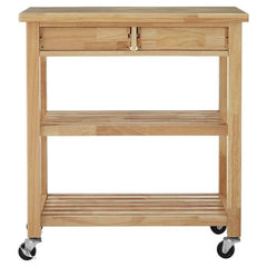 Harlow Glenn Tropical Hevea Wood Kitchen Trolley Home Luxe Interior