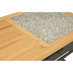 Harlow Glenn Wide Kitchen Trolley with Granite Top Home Luxe Interior