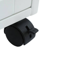 Harlow White and Bamboo Top Kitchen Trolley Home Luxe Interior